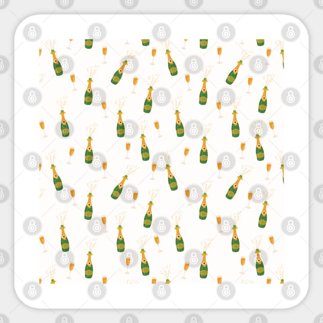 Champagne Celebration Sticker by Sandra Hutter Designs